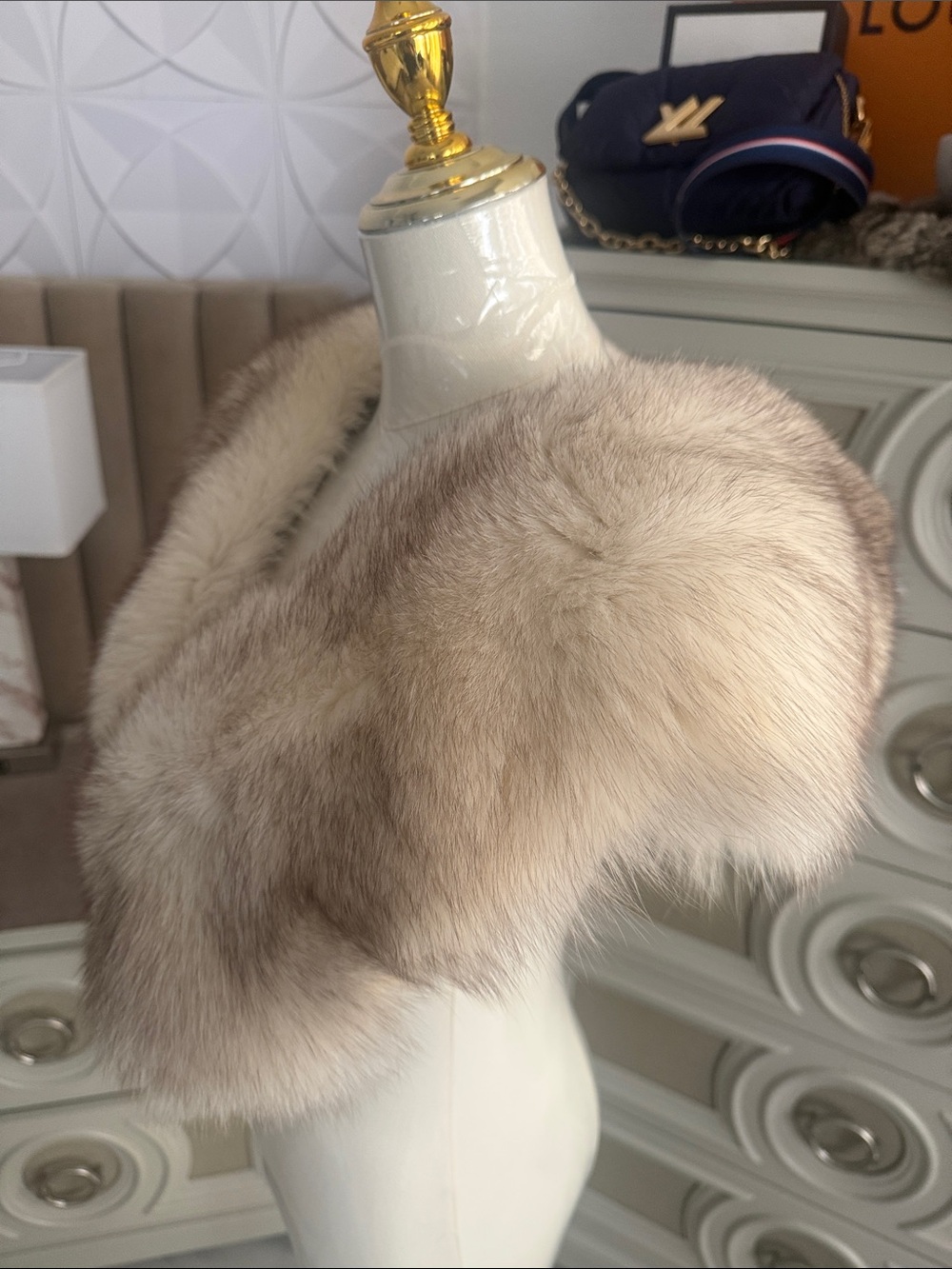 Saga fox fur shawl